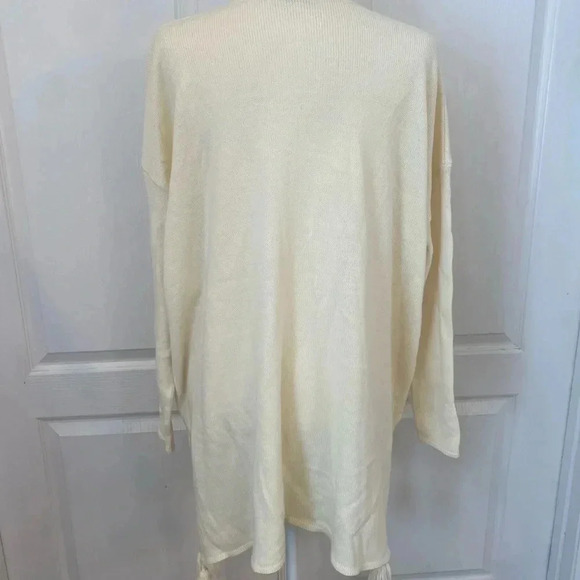 Linda Lundstrom Womens Cream Wool Blend Tunic Sweater - Picture 7 of 9